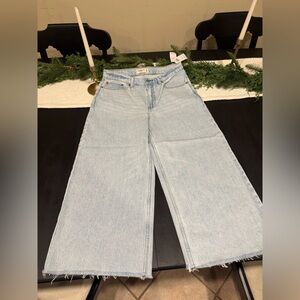Light Blue Wide-Leg Women Jeans
